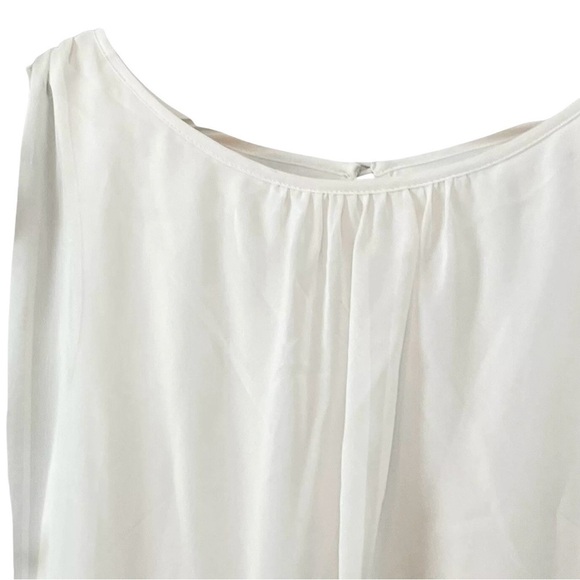 Aidan Mattox Crochet Lace Ruched Keyhole Cocktail Dress Taupe Beige Cream Size 6 - Picture 3 of 10